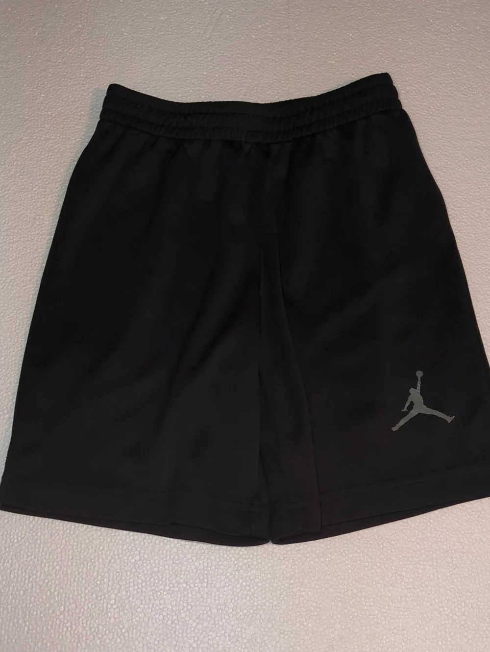 Kid's Jordan Black Athletic Shorts with Grey Jumpman 6-7 Yrs Old